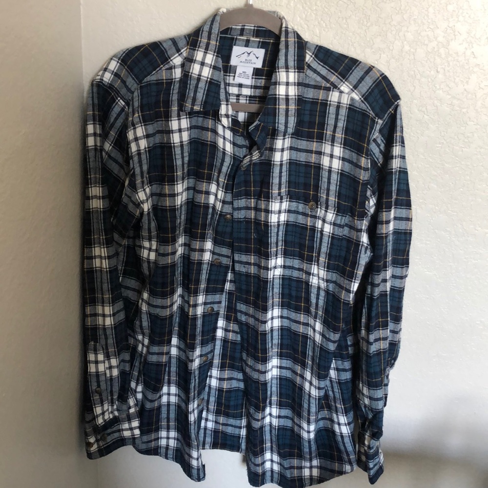 Blue, White and Yellow Flannel